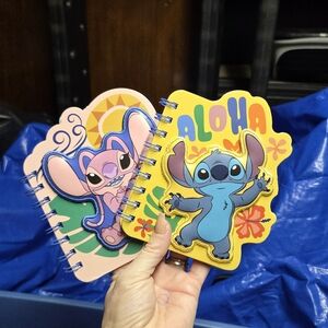 Disney Stitch Pink and Yellow Notebooks